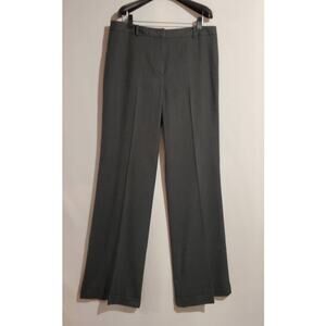 T Tahari Womens Seneca Wide Leg Gray Dress Pants Size 12 Stretch Career Trousers